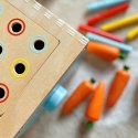 WOOPIE GREEN Drewniana Szuflada Edukacyjna 4w1 Sorter Montessori Gra w Marchewki FSC