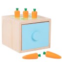 WOOPIE GREEN Drewniana Szuflada Edukacyjna 4w1 Sorter Montessori Gra w Marchewki FSC