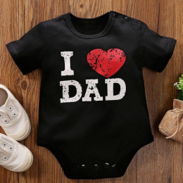 Body niemowlęce czarne - Kocham tatę
