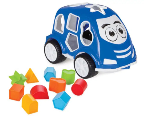 Zabawka - sorter Auto niebieskie