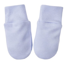 Bawełniane rękawiczki niemowlęce - niebieskie