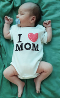 Body niemowlęce białe - Kocham mamę