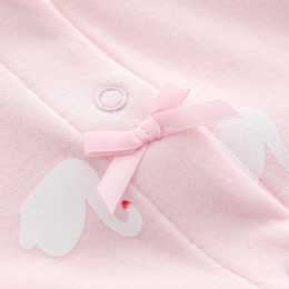 Bawełniany pajacyk dla dziewczynki różowy Łabędzie 62-80