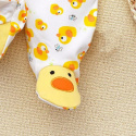 Colorful cotton romper with covered feet ZOO 62-80