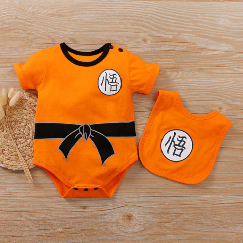 Body dla dziecka pomarańczowe Son Goku + śliniak