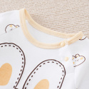 Biały pajacyk bawełniany dla dziecka Zajączek