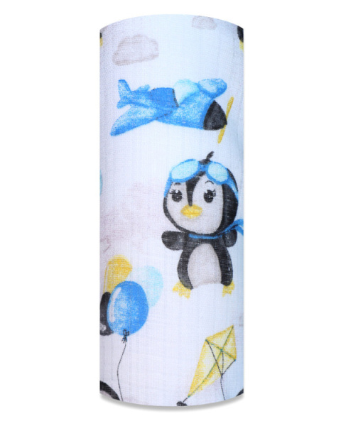 Pieluszka tetrowa bawełniana - Pingwin