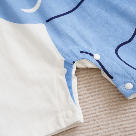 Biały krótki rampers Słonik