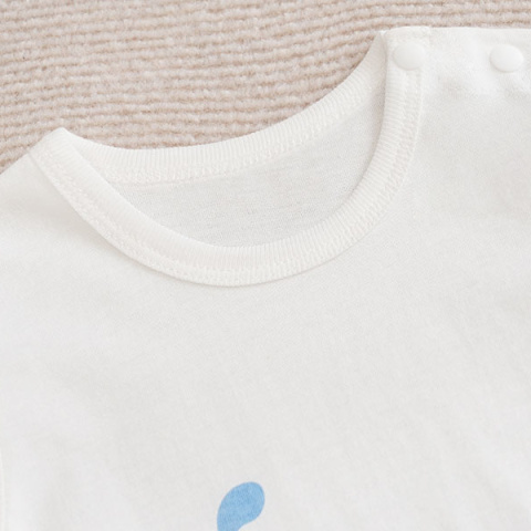 Biały krótki rampers Słonik