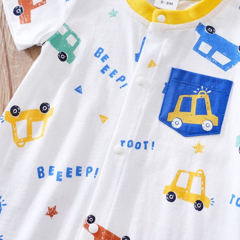 Rampers dla dziecka rozpinany Autka