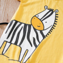 Żółty rampers na lato Zebra z ogonkiem